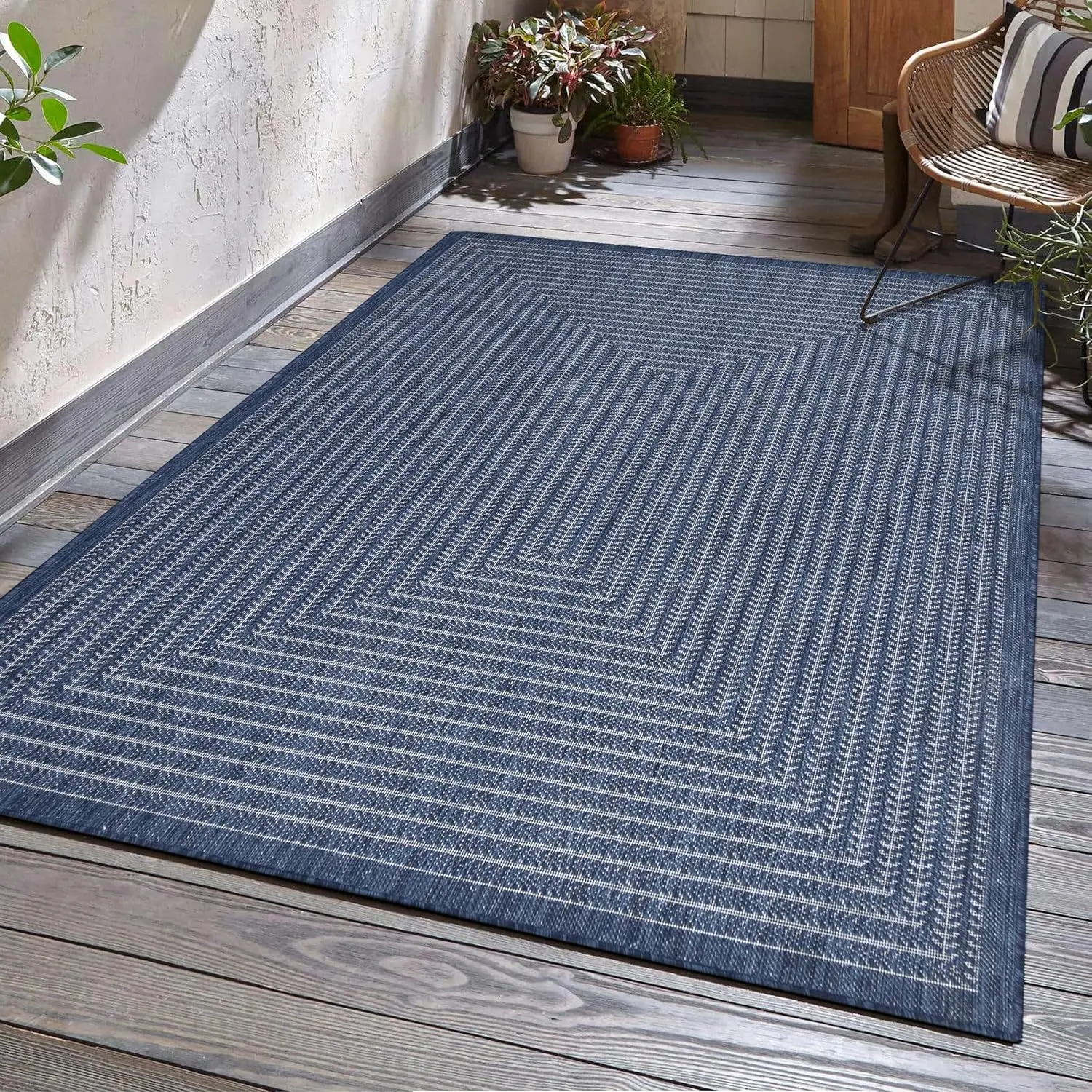 Weather Resistant Indoor Outdoor Area Rug, Easy to Clean, Stain Resistant Floor Mat for Dining Room, Backyard, Deck, Patio (Navy Weiss, 8' x 10')
Weather Resistant Indoor Outdoor Area Rug, Easy to Clean, Stain Resistant Floor Mat for Dining Room, Backyard, Deck, Patio (Navy Weiss, 8' x 10')