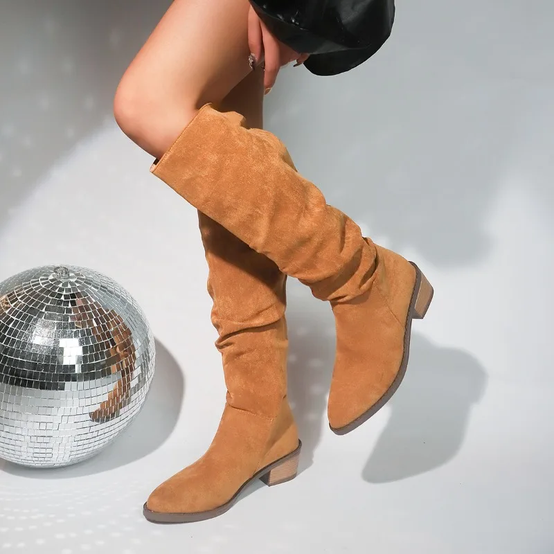 2025 High Quality Ladies Shoes Slip-on Women's Boots Fashion Pointed Toe Modern Boots Women Hot Sale Solid Knee-High Boots
2025 High Quality Ladies Shoes Slip-on Women's Boots Fashion Pointed Toe Modern Boots Women Hot Sale Solid Knee-High Boots