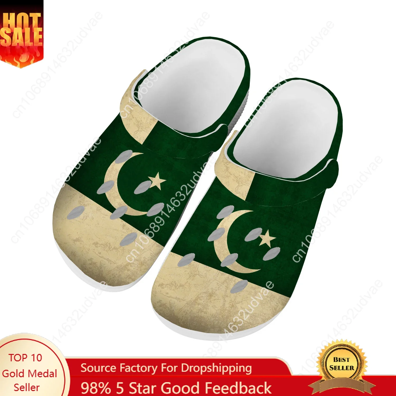 Pakistan National Flag Water Shoes Men Women Comfortable Home Garden Clogs Customizd Sandals Beach Breathable Hole Slippers 
Pakistan National Flag Water Shoes Men Women Comfortable Home Garden Clogs Customizd Sandals Beach Breathable Hole Slippers
