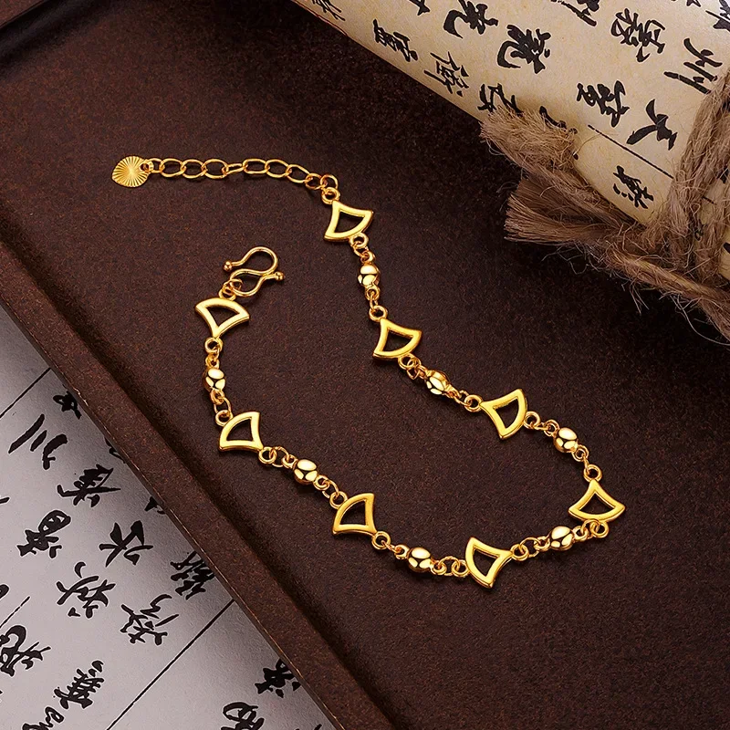 9999 Real Gold 24K Gold Premium Hollow Fan Bracelet Genuine Versatile Fine Women's Bracelet
9999 Real Gold 24K Gold Premium Hollow Fan Bracelet Genuine Versatile Fine Women's Bracelet