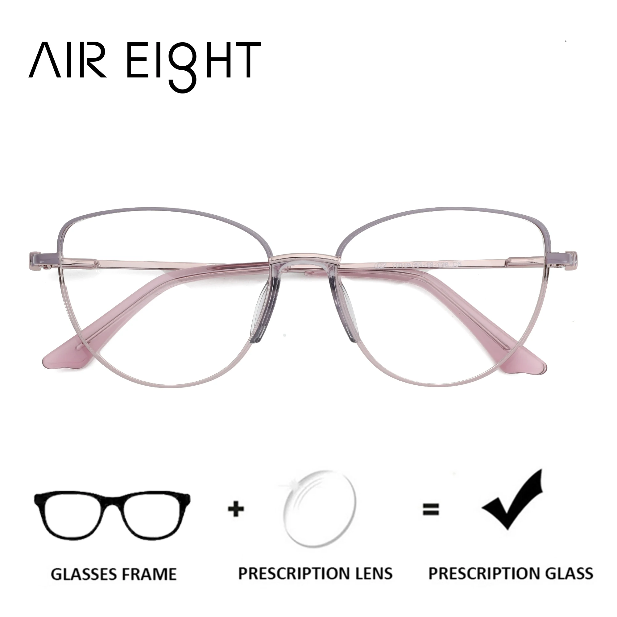 AIR EIGHT Custom Butterfly Prescription Glasses For Women Metal Photochromic/Progressive Optical Eyeglasses
AIR EIGHT Custom Butterfly Prescription Glasses For Women Metal Photochromic/Progressive Optical Eyeglasses