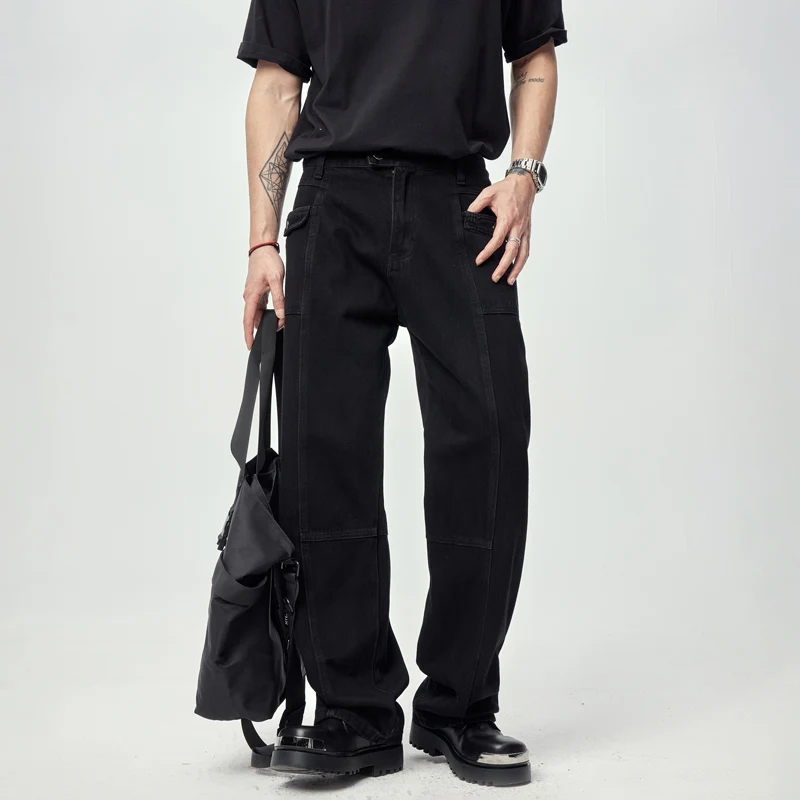 Korean style fashionable black jeans men's street fashion loose straight handsome hip hop casual cool high-end wide-leg trousers
Korean style fashionable black jeans men's street fashion loose straight handsome hip hop casual cool high-end wide-leg trousers