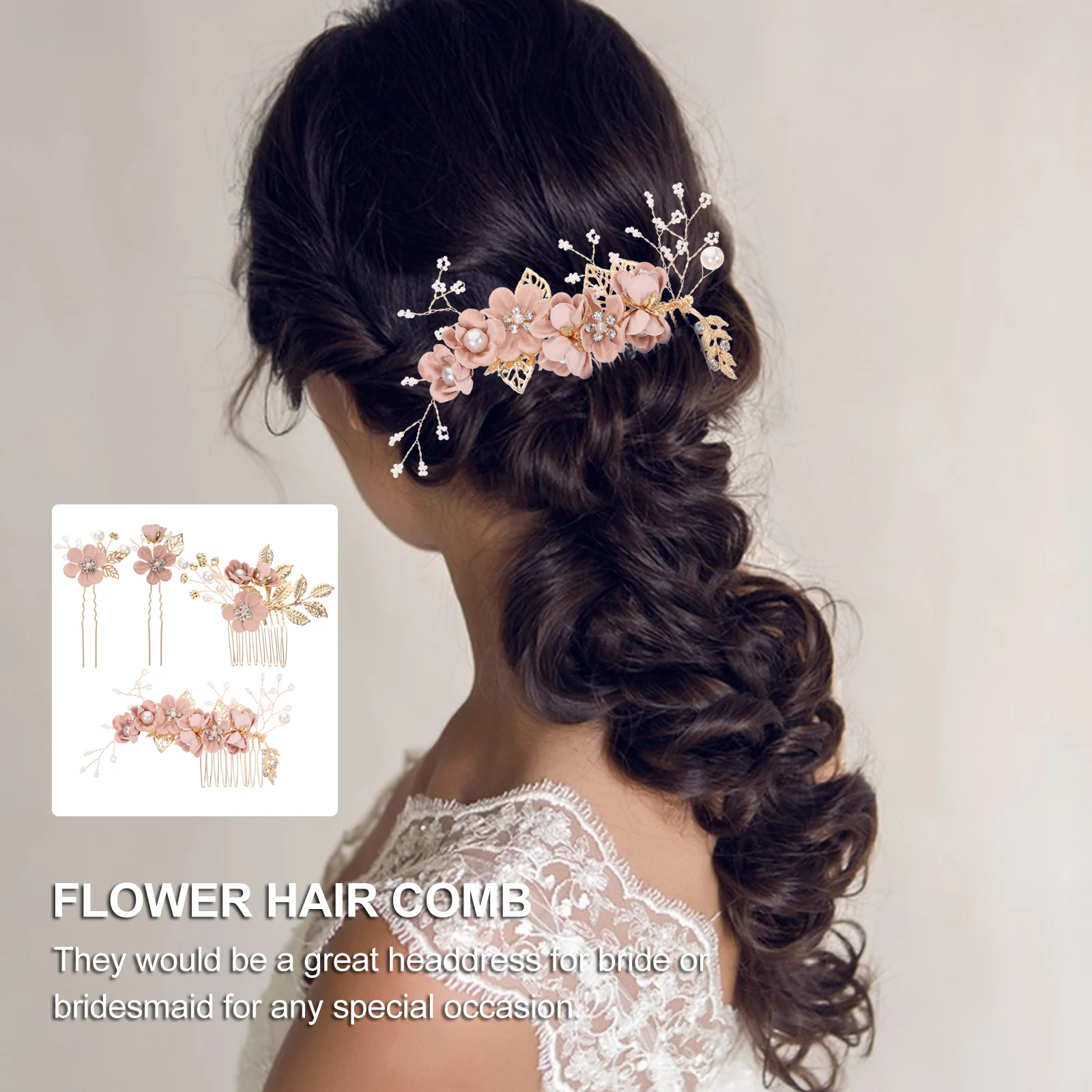 4pcs Wedding Accessories Elegant Flower Hair Comb Bridal Headpiece Bobby Pins Bridal Headpiece for Bride Bridesmaid
4pcs Wedding Accessories Elegant Flower Hair Comb Bridal Headpiece Bobby Pins Bridal Headpiece for Bride Bridesmaid