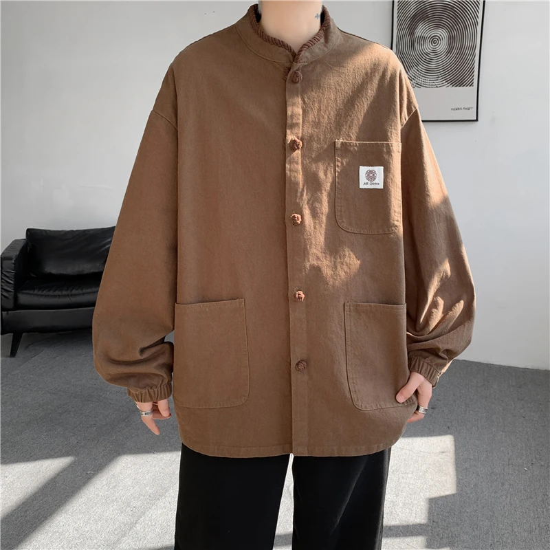 Новое мужское длинное пальто в китайском стиле с воротником-стойкой на пуговицах, хлопковое осенне-весеннее пальто в стиле ретро
Новое мужское длинное пальто в китайском стиле с воротником-стойкой на пуговицах, хлопковое осенне-весеннее пальто в стиле ретро