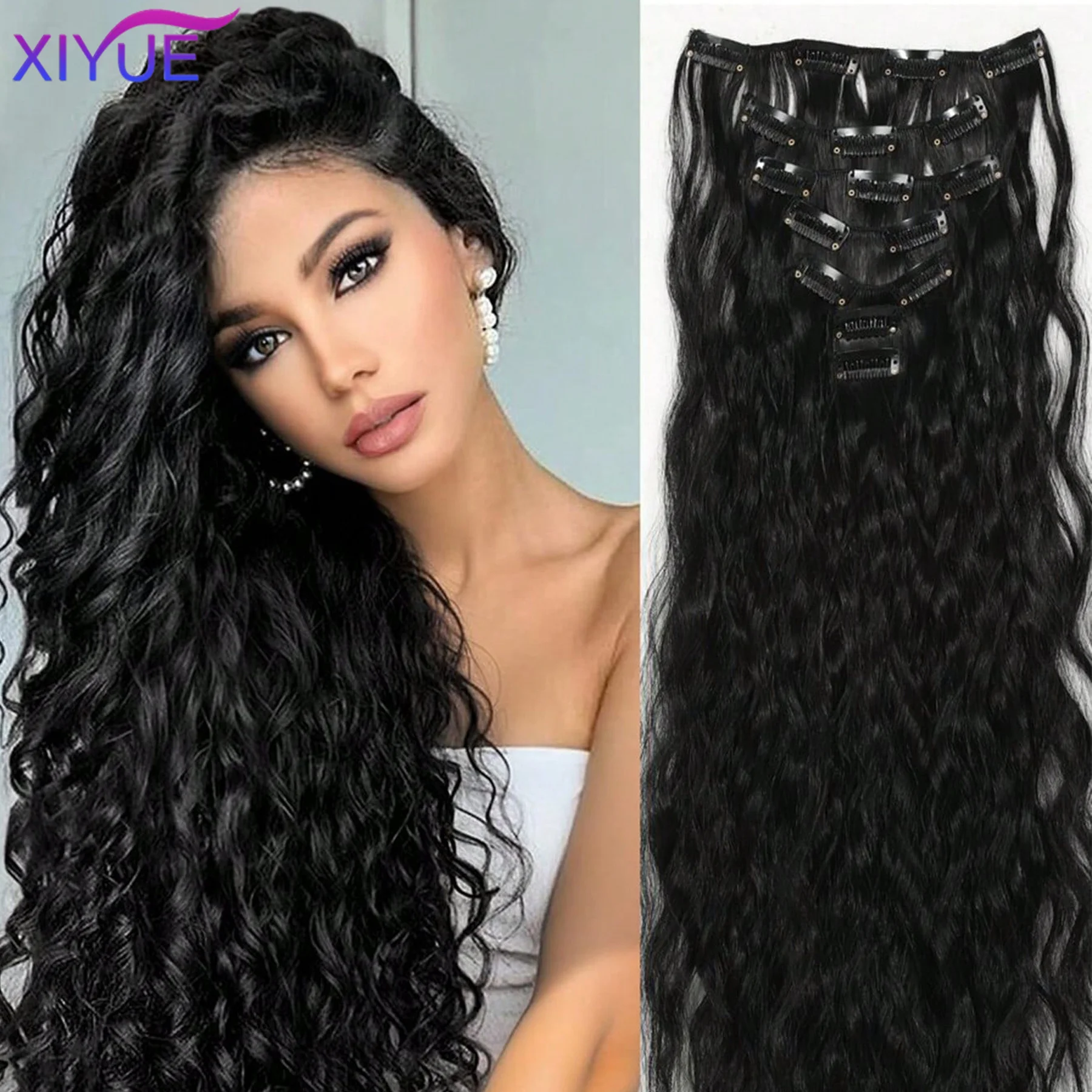 XIYUE Seven Piece Set of Curly Hair Extensions Natural Long Wave Curly Hair Synthetic Wig Suitable For Daily Use By All Girls
XIYUE Seven Piece Set of Curly Hair Extensions Natural Long Wave Curly Hair Synthetic Wig Suitable For Daily Use By All Girls