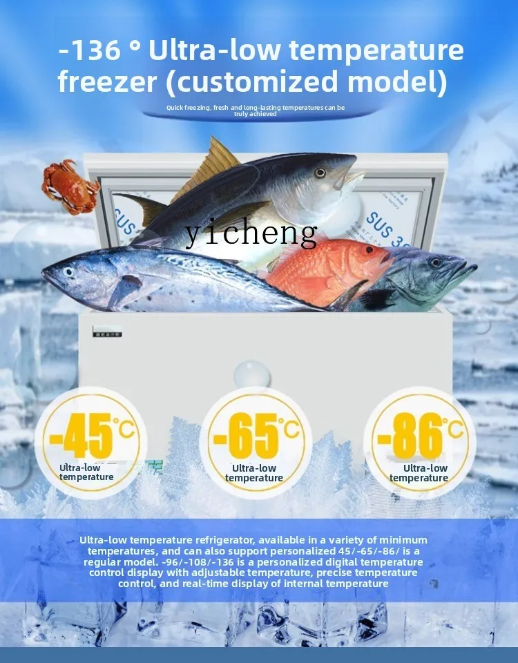 Ultra-Low Temperature Freezer -50°C 60°C 80°C Tuna Seafood Commercial Quick Freezing Refrigerator
Ultra-Low Temperature Freezer -50°C 60°C 80°C Tuna Seafood Commercial Quick Freezing Refrigerator