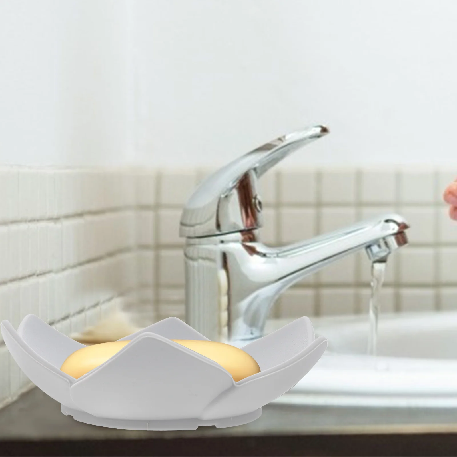 2 Pcs Silicone Soap Rack Lotus Racks Dish Tray Holder Bathroom Shape Dishes Silica Gel Travel 
2 Pcs Silicone Soap Rack Lotus Racks Dish Tray Holder Bathroom Shape Dishes Silica Gel Travel