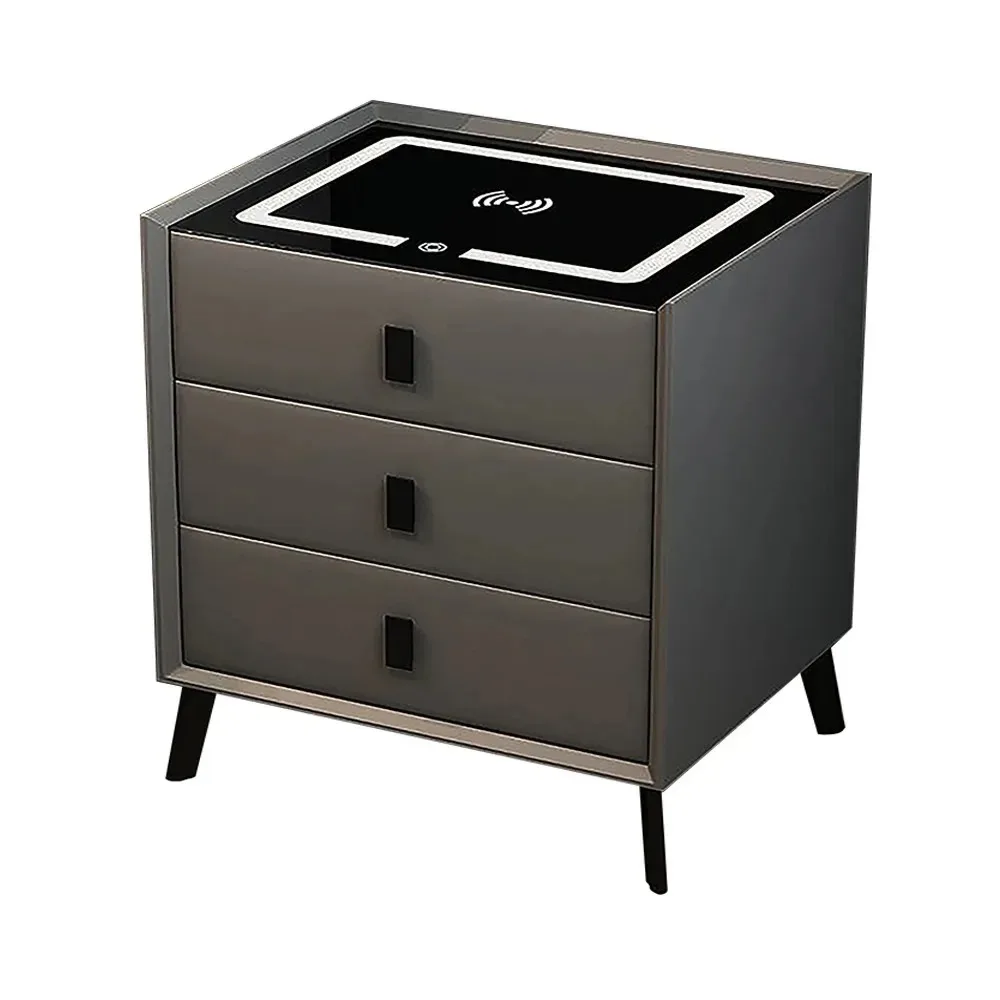Smart Tempered Glass Top Drawer Night Stand Modern Wireless Charger White Grey Smart Bedside Table Luxury Nightstand
Smart Tempered Glass Top Drawer Night Stand Modern Wireless Charger White Grey Smart Bedside Table Luxury Nightstand