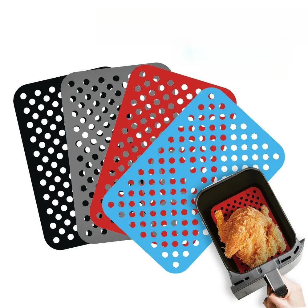 4PCS Reusable Air Fryer Liners Rectangle Silicone Easy Clean High-temperature Resistant Non-Stick for Airware Dual Basket Fryers 
4PCS Reusable Air Fryer Liners Rectangle Silicone Easy Clean High-temperature Resistant Non-Stick for Airware Dual Basket Fryers