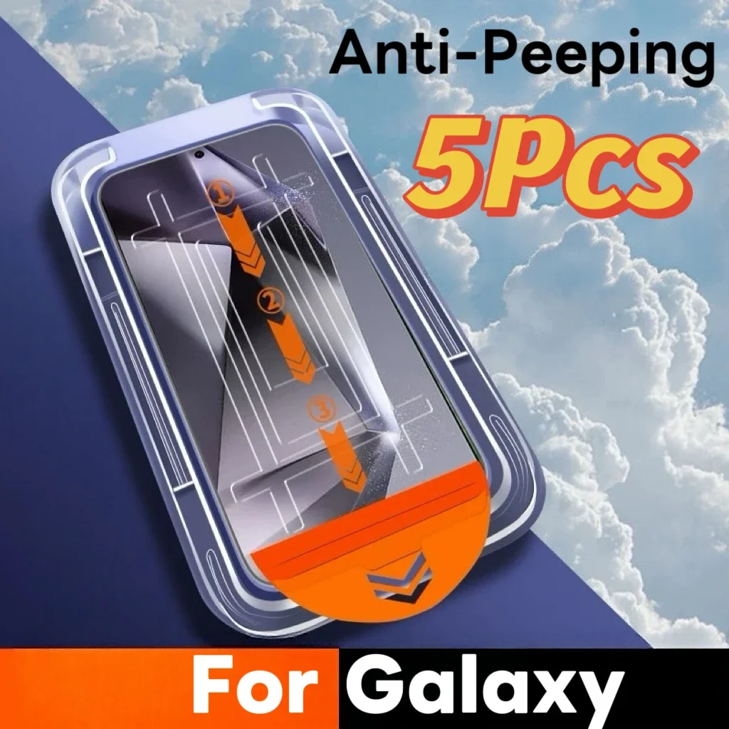 5-piece Anti-Peep Phone Screen Protector, compatible with Galaxy S25 Ultra, S24, S23, S22, S21, A15, A35, A54 series
5-piece Anti-Peep Phone Screen Protector, compatible with Galaxy S25 Ultra, S24, S23, S22, S21, A15, A35, A54 series
