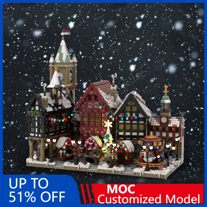8863 PCS City Street Scene Christmas Old Town MOC Customize Modular Building Block Creative Design DIY Boys Birthday Toy Gift
8863 PCS City Street Scene Christmas Old Town MOC Customize Modular Building Block Creative Design DIY Boys Birthday Toy Gift
