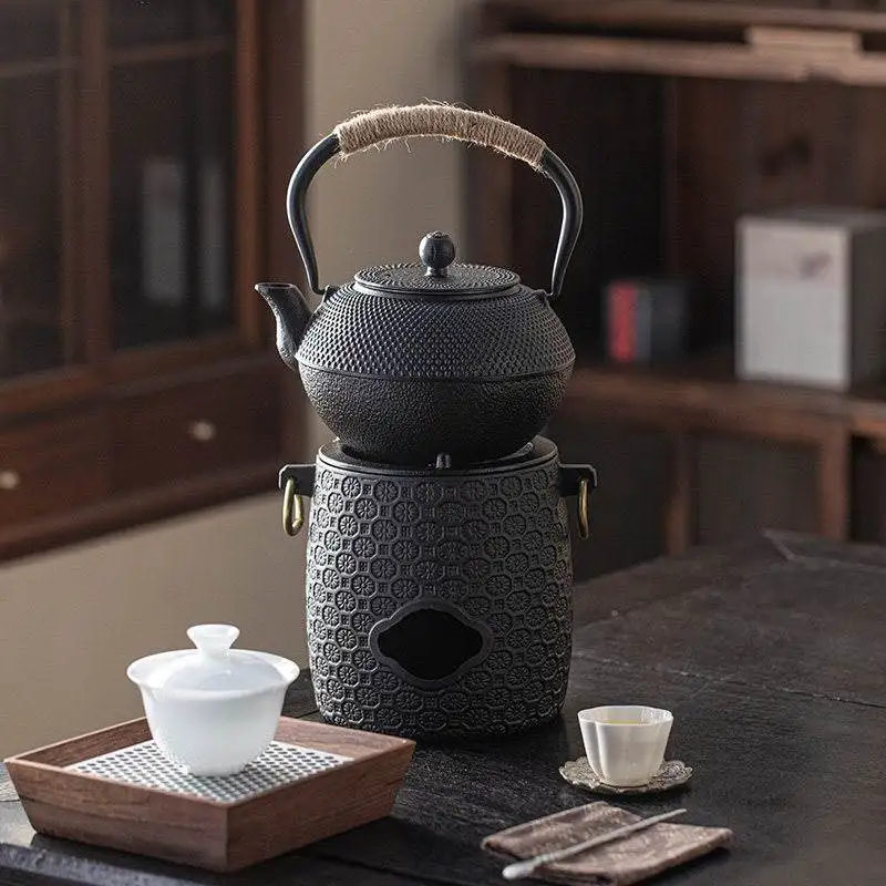 Cast Iron Tea Pot with Handle for Tea Brewing And Water Boiling Full Set Outdoor Carbon Fire Oven Tea Set Japanese Style
Cast Iron Tea Pot with Handle for Tea Brewing And Water Boiling Full Set Outdoor Carbon Fire Oven Tea Set Japanese Style