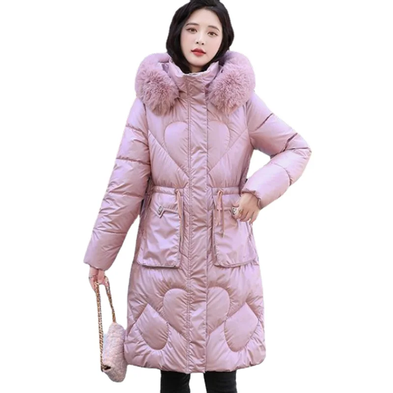 2023 New Women Down Cotton Coat Winter Jacket Thick Warm Fur Collar Outwear Length Version Overcoat Female Loose Hooded Parkas
2023 New Women Down Cotton Coat Winter Jacket Thick Warm Fur Collar Outwear Length Version Overcoat Female Loose Hooded Parkas
