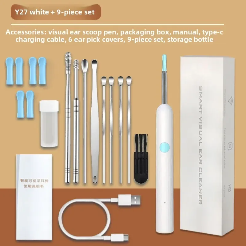 Smart Visual Ear Cleaner Set with Camera 1080P Ear Sticks Ear Wax Removal Tool WIFI Connection HD LED Lights Earpick Endoscope
Smart Visual Ear Cleaner Set with Camera 1080P Ear Sticks Ear Wax Removal Tool WIFI Connection HD LED Lights Earpick Endoscope
