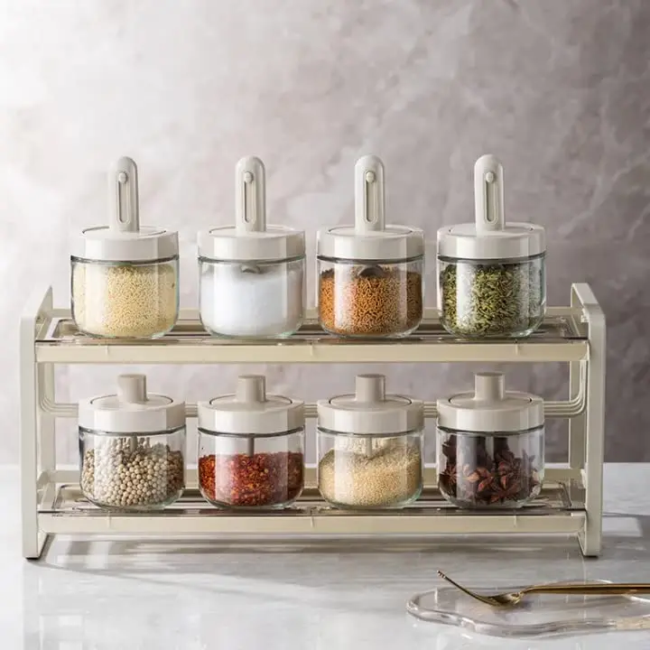 Kitchen Storage Container Spice Seasoning Bottle Glass Seasoning Salt Sugar Sealed Jars With Brush and Spoon Oil Pot Seasoning
Kitchen Storage Container Spice Seasoning Bottle Glass Seasoning Salt Sugar Sealed Jars With Brush and Spoon Oil Pot Seasoning