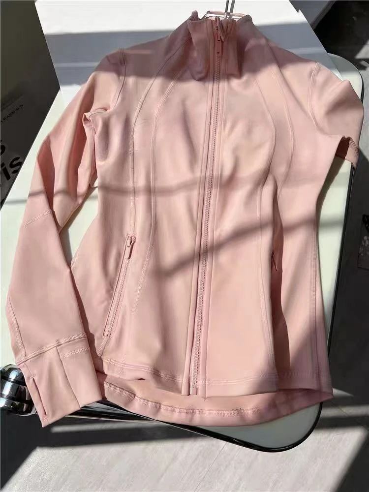 Lemon Slimming Zipper Jacket Yoga Collar Lightweight Quick Dry Sporty Thin Rose Gold Evening Summer Outerwear for Active Living 
Lemon Slimming Zipper Jacket Yoga Collar Lightweight Quick Dry Sporty Thin Rose Gold Evening Summer Outerwear for Active Living