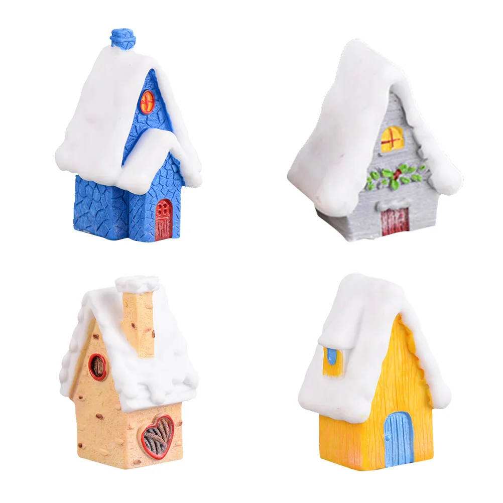 4PCS Christmas Snow House Resin Crafts Mini Scene Small Houses for Decoration Bedroom Table naments Winter Figurines
4PCS Christmas Snow House Resin Crafts Mini Scene Small Houses for Decoration Bedroom Table naments Winter Figurines