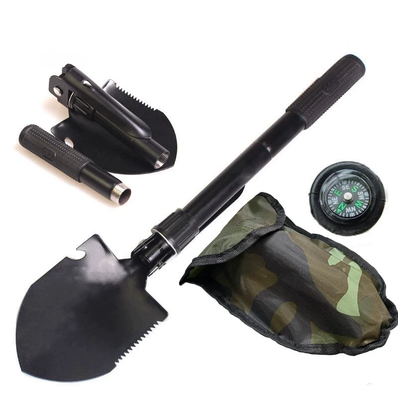 Multifunctional foldable 4-in-1 stainless steel life-saving shovel for camping, small outdoor engineer shovel for vehicle 
Multifunctional foldable 4-in-1 stainless steel life-saving shovel for camping, small outdoor engineer shovel for vehicle