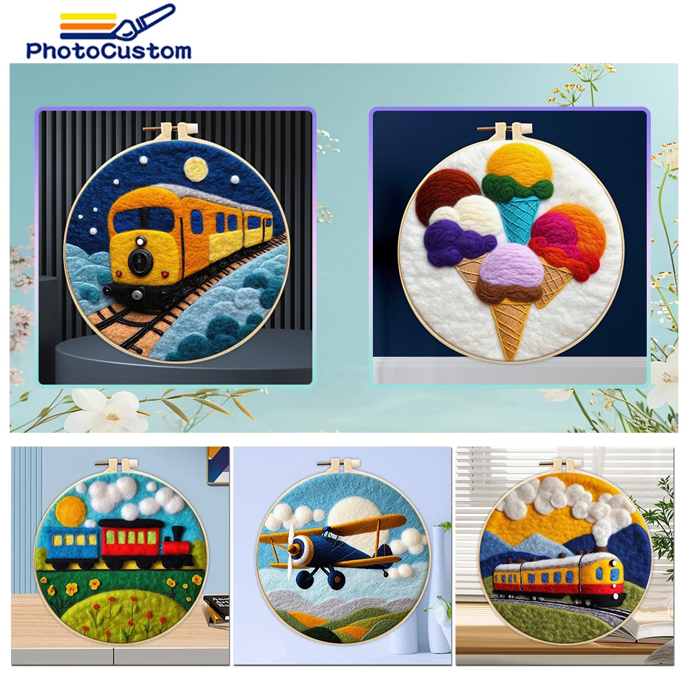 PhotoCustom DIY Wool Painting Kits Modern Creative Bus DIY Wool Needle Felt Painting Abstract Picture Felt Needle Kit DIY Gift
PhotoCustom DIY Wool Painting Kits Modern Creative Bus DIY Wool Needle Felt Painting Abstract Picture Felt Needle Kit DIY Gift