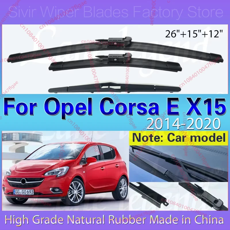 For Opel Corsa E X15 2014-2020 Vauxhall Corsa Mk5 Front Rear Wiper Blades Windshield Windscreen Rain Brush Accessories 26"15"12"
For Opel Corsa E X15 2014-2020 Vauxhall Corsa Mk5 Front Rear Wiper Blades Windshield Windscreen Rain Brush Accessories 26"15"12"