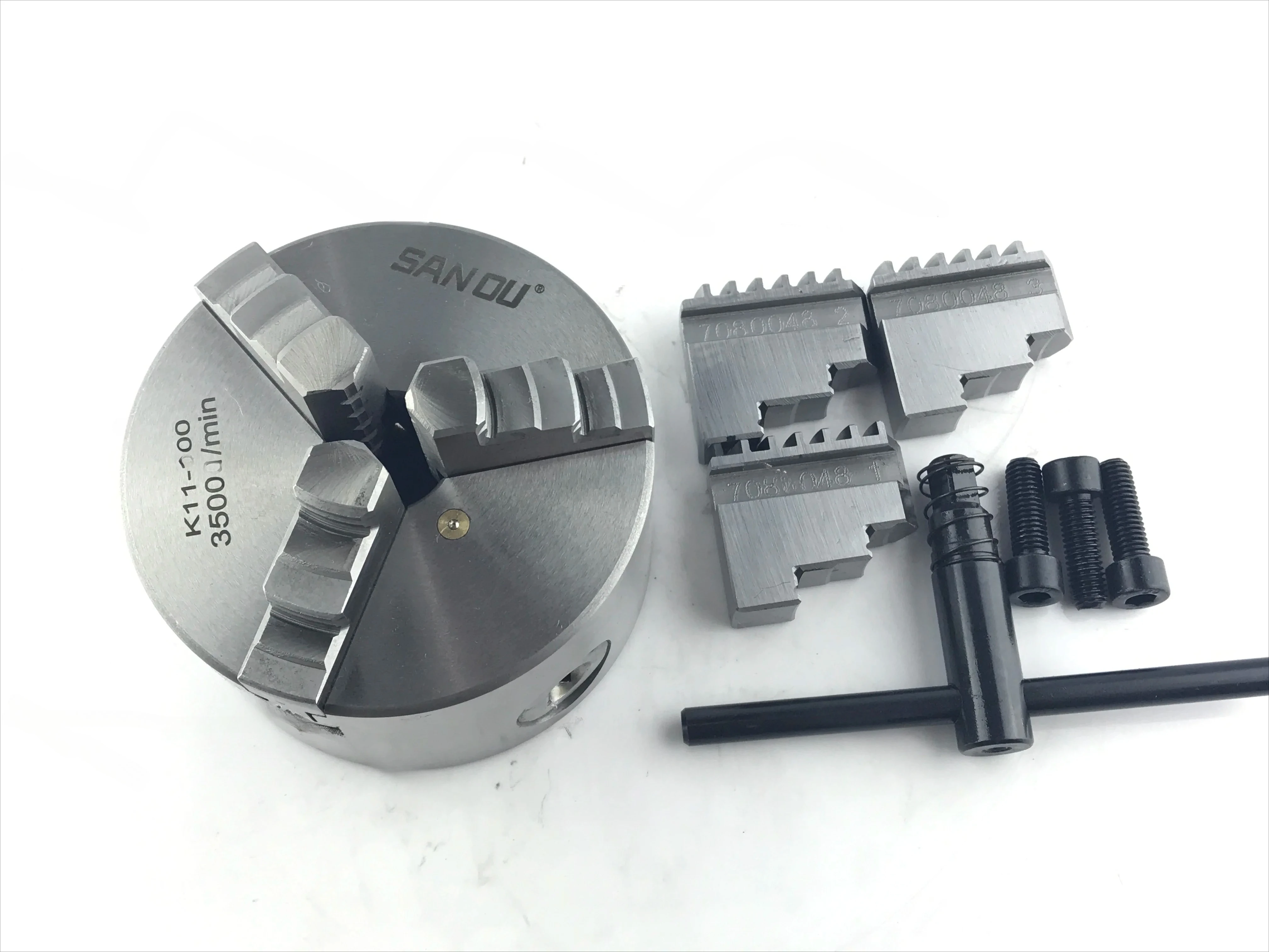 4inch lathe chuck, 100mm For K11-100 three-jaw self-centering chuck, hob chuck, mini lathe
4inch lathe chuck, 100mm For K11-100 three-jaw self-centering chuck, hob chuck, mini lathe