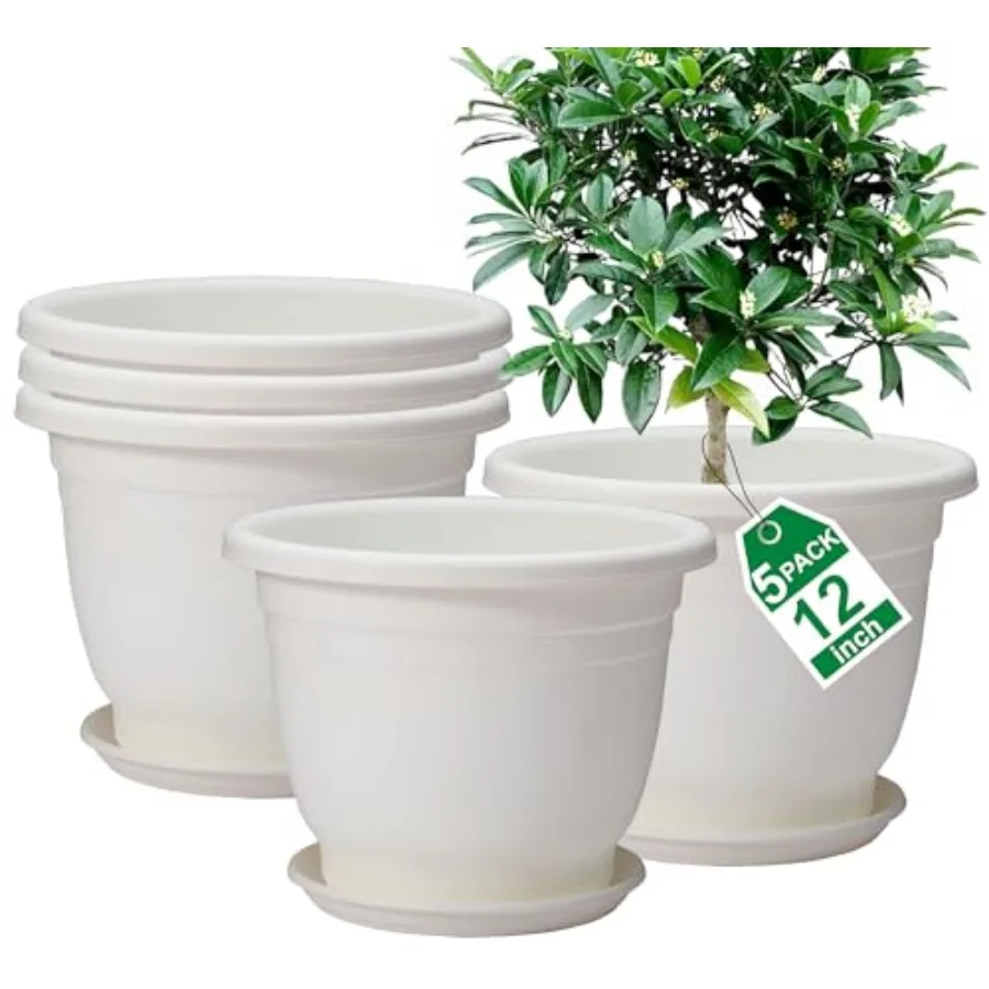 s Flower Pots + Saucer Planters for Indoor and Outdoor Plants with Drainage Holes Plastic Flower Pots Large Planter
s Flower Pots + Saucer Planters for Indoor and Outdoor Plants with Drainage Holes Plastic Flower Pots Large Planter