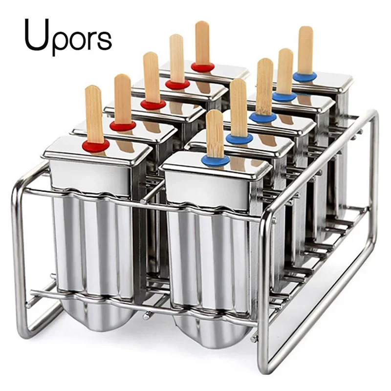 Stainless Steel Popsicle Mold Rack Ice Lolly Mold Frozen Lolly Popsicle Maker Homemade Ice Cream Mold with Popsicle Holder
Stainless Steel Popsicle Mold Rack Ice Lolly Mold Frozen Lolly Popsicle Maker Homemade Ice Cream Mold with Popsicle Holder