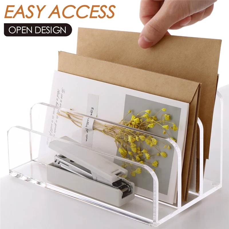 3 Compartments Mail Organizer File Sorter Acrylic Desk Organizer Letter Holder For Desk
3 Compartments Mail Organizer File Sorter Acrylic Desk Organizer Letter Holder For Desk