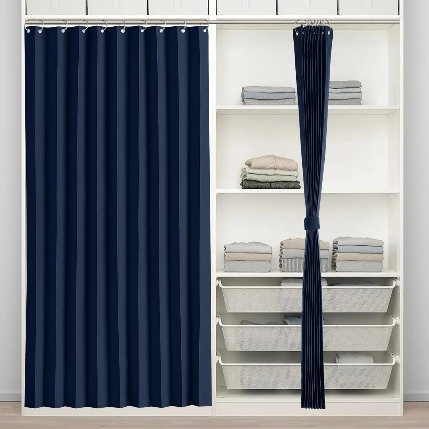 Pleated Closet Curtains for Open Closet Accordion Door, Noise Reducing Blackout Room Darkening Window Treatment for Bedr
Pleated Closet Curtains for Open Closet Accordion Door, Noise Reducing Blackout Room Darkening Window Treatment for Bedr