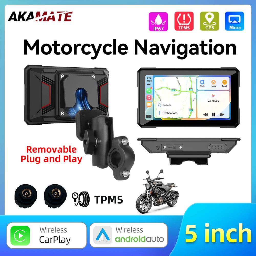 5-дюймовый мотоциклетный CarPlay Android автоматический навигационный монитор IPS экран водонепроницаемый Bluetooth магнитный быстросъемный кронштейн портативный
5-дюймовый мотоциклетный CarPlay Android автоматический навигационный монитор IPS экран водонепроницаемый Bluetooth магнитный быстросъемный кронштейн портативный