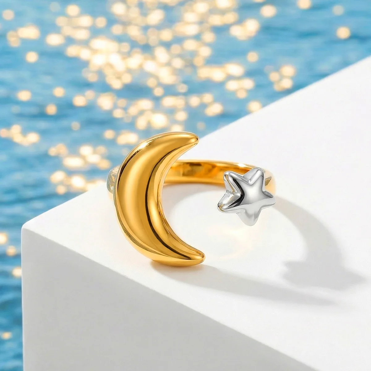 Y2K Cute Moon Star Stainless Steel Open Ring for Women Hypoallergenic Boho Aesthetic Statement Jewelry Gift Party Daily Wear
Y2K Cute Moon Star Stainless Steel Open Ring for Women Hypoallergenic Boho Aesthetic Statement Jewelry Gift Party Daily Wear