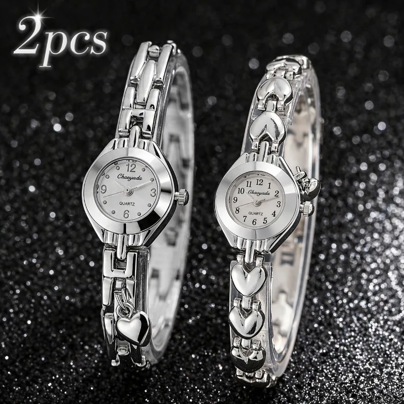 2pcs Women's Watches Set Luxury Retro Love Heart Bracelet Watches for Woman Fashion Dress Ladies Quartz Clock Gift Reloj Mujer
2pcs Women's Watches Set Luxury Retro Love Heart Bracelet Watches for Woman Fashion Dress Ladies Quartz Clock Gift Reloj Mujer