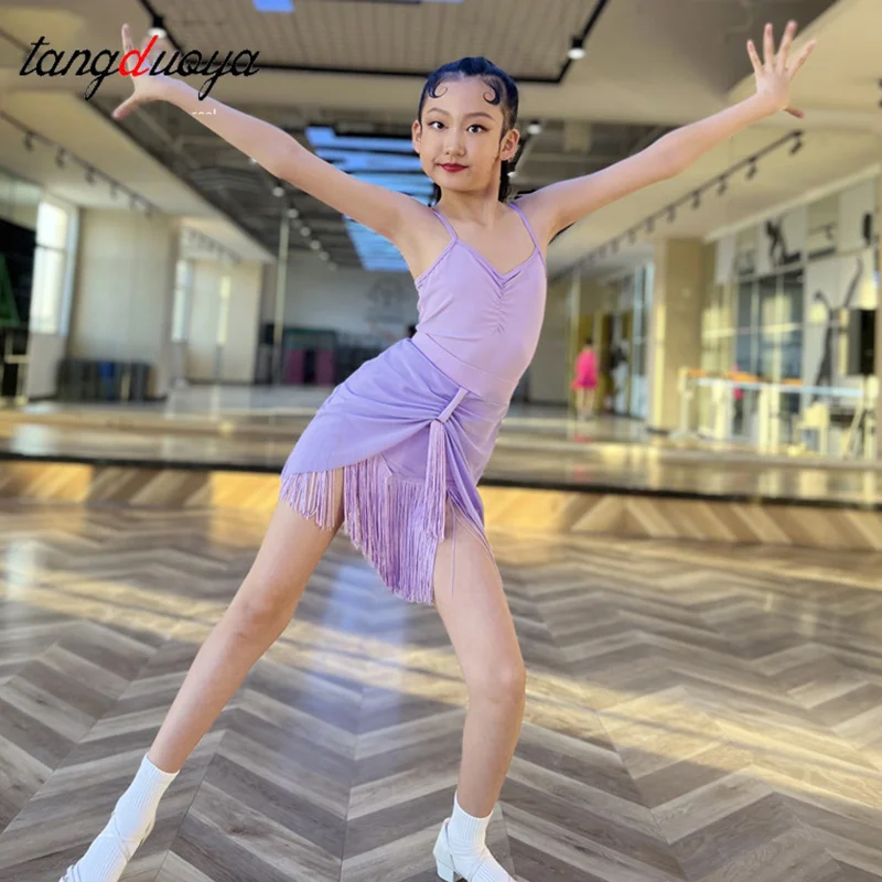 New Child Latin Dance Costume Set for Grils Summer Strap Tops Tassel Short Tassel Skirt Suit Cha Cha Practice Set Clothes
New Child Latin Dance Costume Set for Grils Summer Strap Tops Tassel Short Tassel Skirt Suit Cha Cha Practice Set Clothes