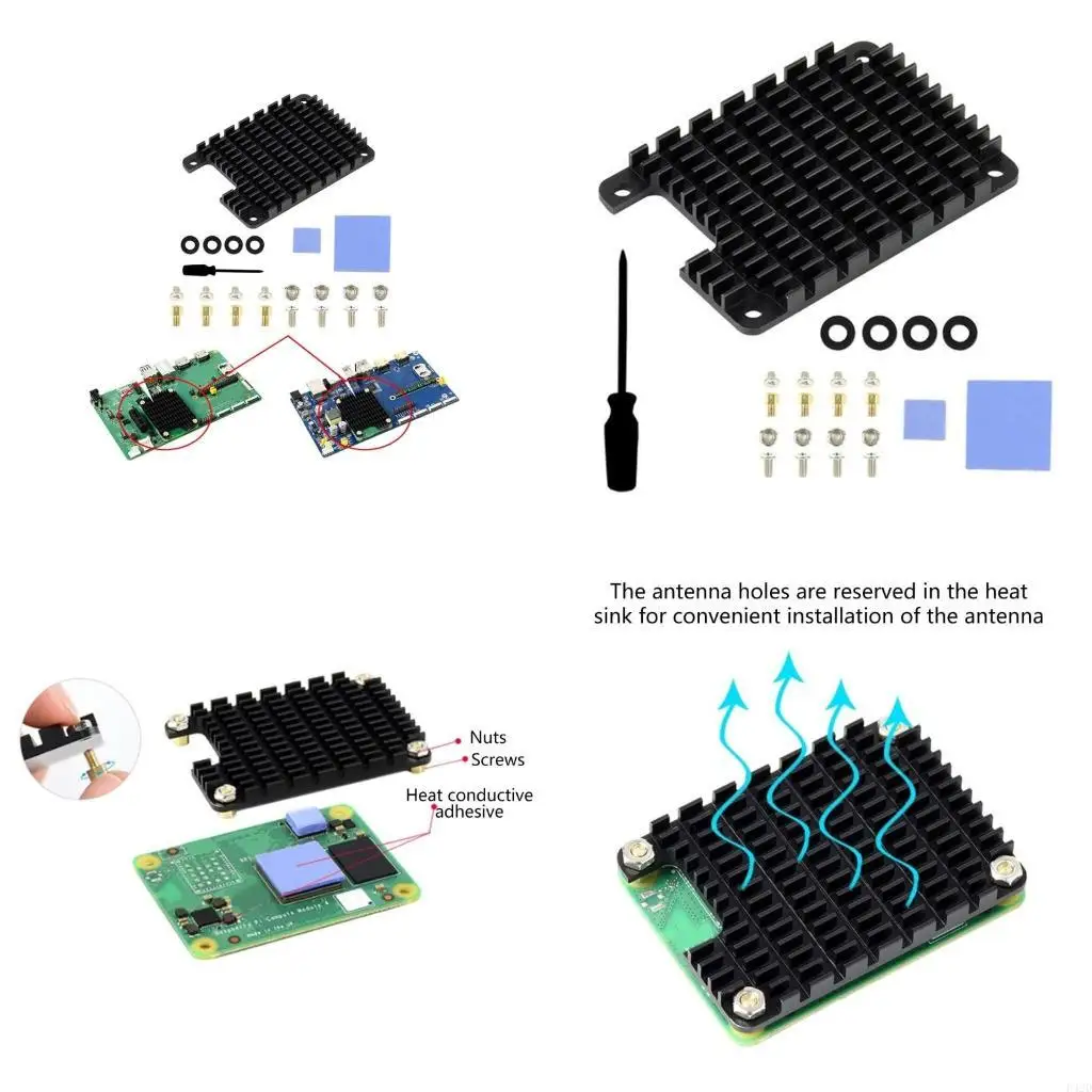 F42D Aluminum Heatsink Cooling Pad for Compute Module 4 Efficient Heat Management
F42D Aluminum Heatsink Cooling Pad for Compute Module 4 Efficient Heat Management