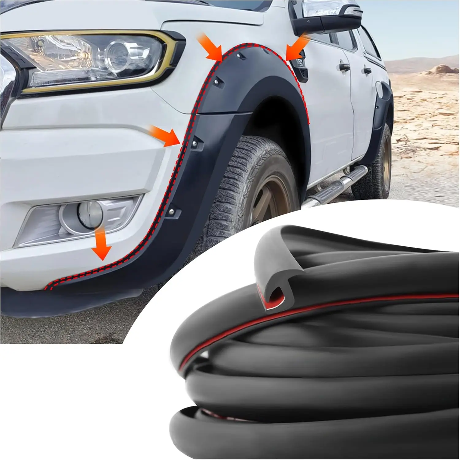 33FT EPDM Rubber Edge Trim for Car Mudguards, Self-Adhesive Seal Strip
33FT EPDM Rubber Edge Trim for Car Mudguards, Self-Adhesive Seal Strip