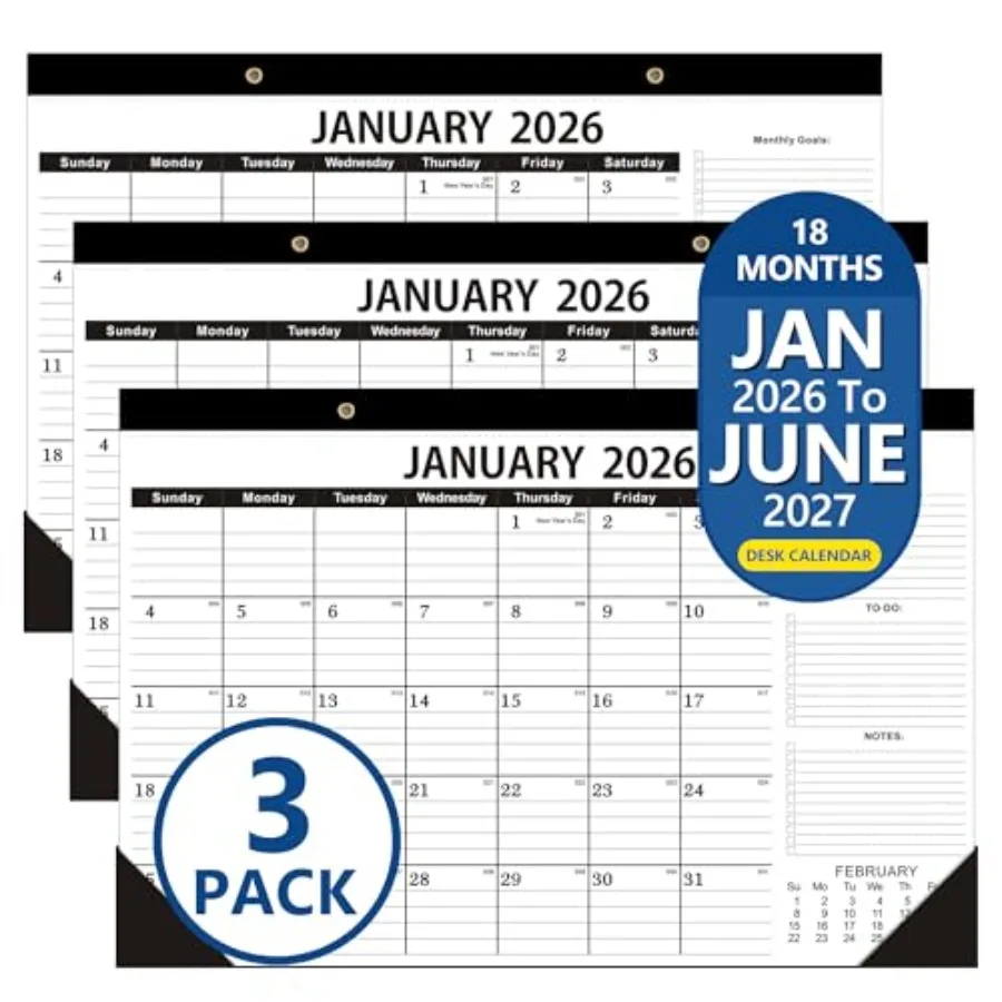 Desk Calendar 2026, January 2026 to June 2027, 2026 Desk Calendar- 12x17", Calendar 2026-2027 as Office Calendar, Teacher 2026
Desk Calendar 2026, January 2026 to June 2027, 2026 Desk Calendar- 12x17", Calendar 2026-2027 as Office Calendar, Teacher 2026