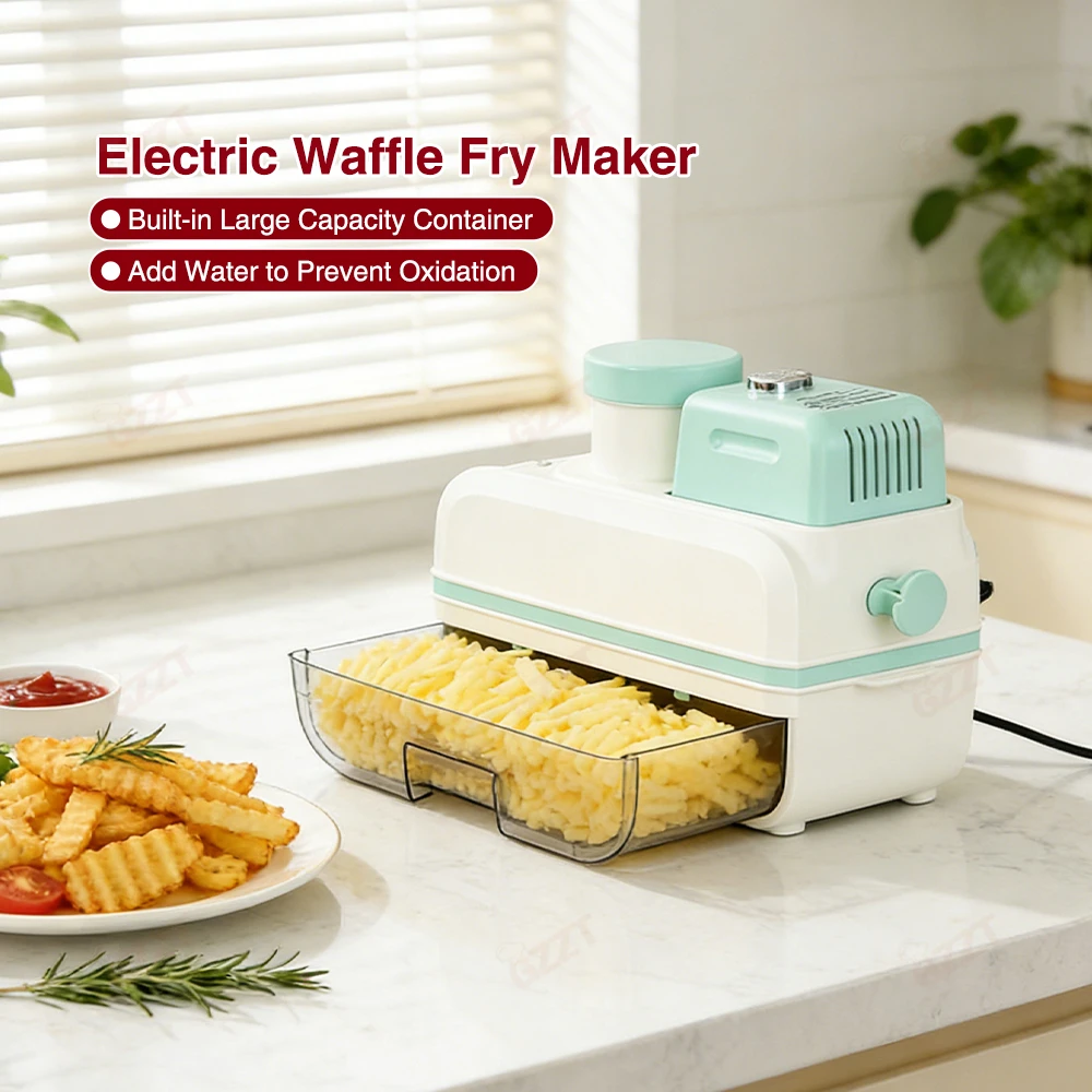 GZZT MDQ7 Electric Waffle Fry Maker Fruit Vegetable Slicer Shredder Cutter Potato Lemon Tomatoes Processor French Fries Machine
GZZT MDQ7 Electric Waffle Fry Maker Fruit Vegetable Slicer Shredder Cutter Potato Lemon Tomatoes Processor French Fries Machine