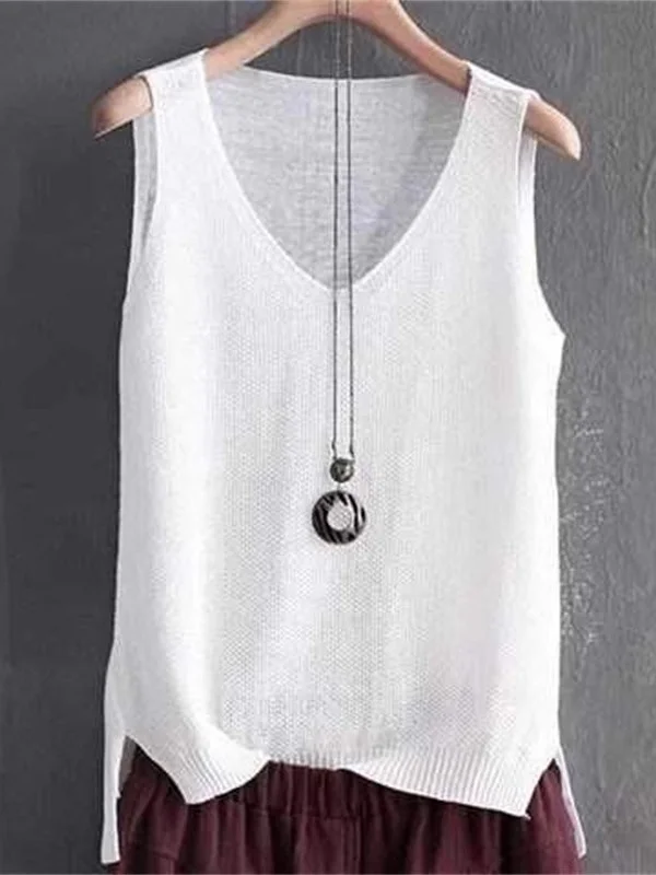 Loose Large Size Women's Summer Knitted Ice Silk Strap Vest Svel V-Ne T-irt Base irt Inner Wear Top
Loose Large Size Women's Summer Knitted Ice Silk Strap Vest Svel V-Ne T-irt Base irt Inner Wear Top