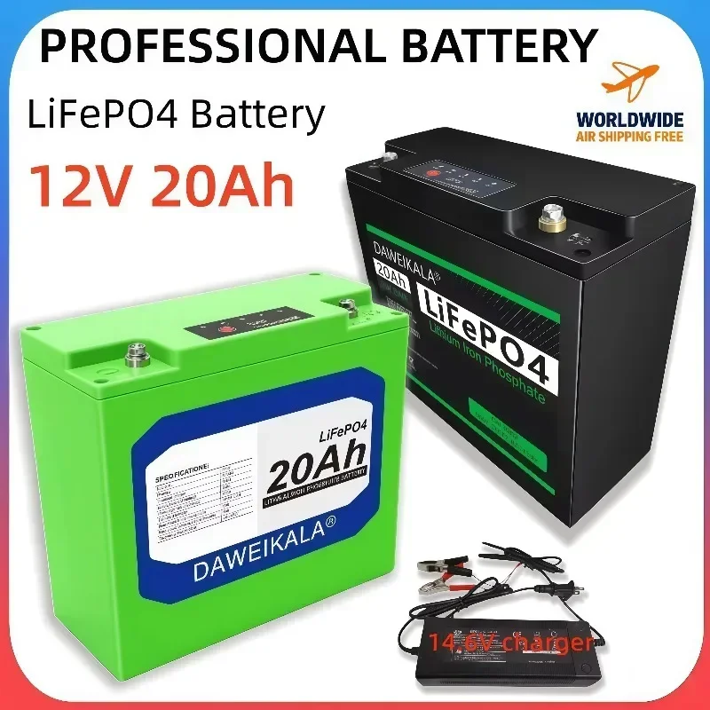 12V 20Ah LiFePO4 Battery With 30A BMS Deep Cycle For Power Wheels Fish Finder Lighting Supply Lithium Battery Power display
12V 20Ah LiFePO4 Battery With 30A BMS Deep Cycle For Power Wheels Fish Finder Lighting Supply Lithium Battery Power display