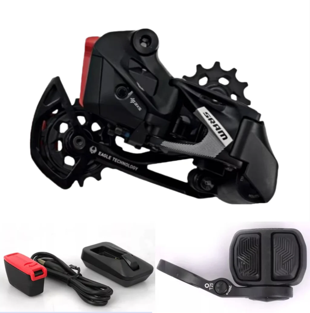 Задний переключатель X1 AXS + переключатель передач + аккумулятор + зарядное устройство 12Speed
Задний переключатель X1 AXS + переключатель передач + аккумулятор + зарядное устройство 12Speed