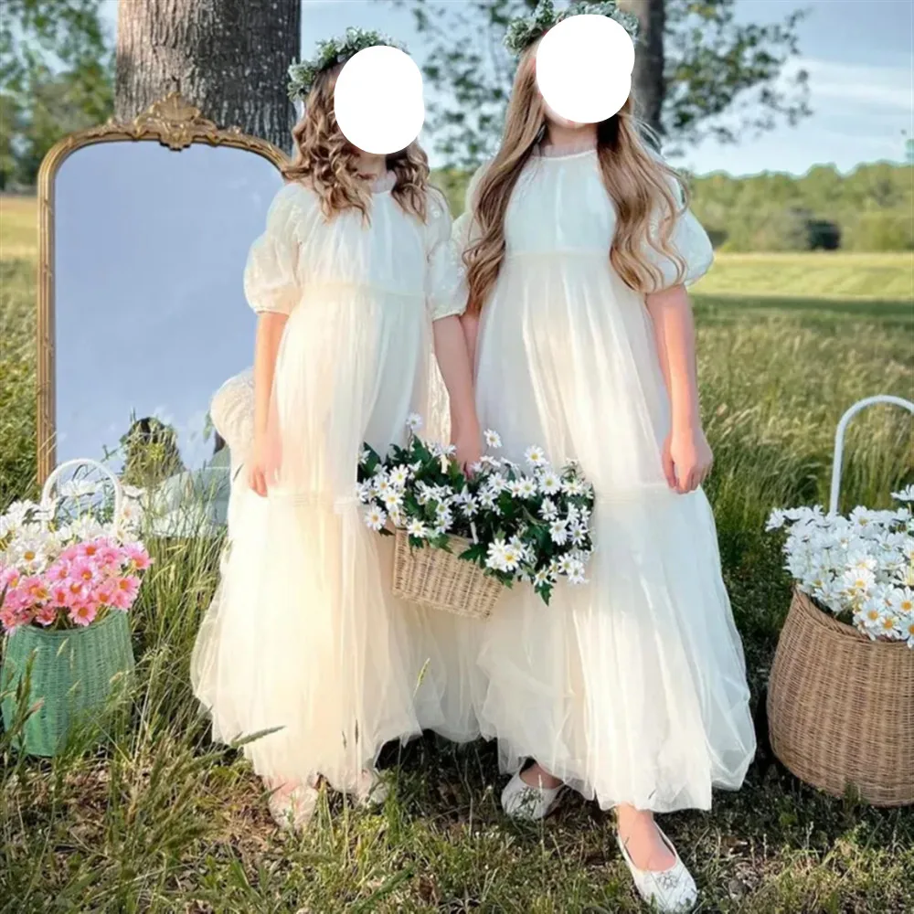 Elegant Flower Girl Dress for Wedding Half Sleeves Tiered Floor Length Puffy Baby Girl Birthday First Communion Gown Customized
Elegant Flower Girl Dress for Wedding Half Sleeves Tiered Floor Length Puffy Baby Girl Birthday First Communion Gown Customized