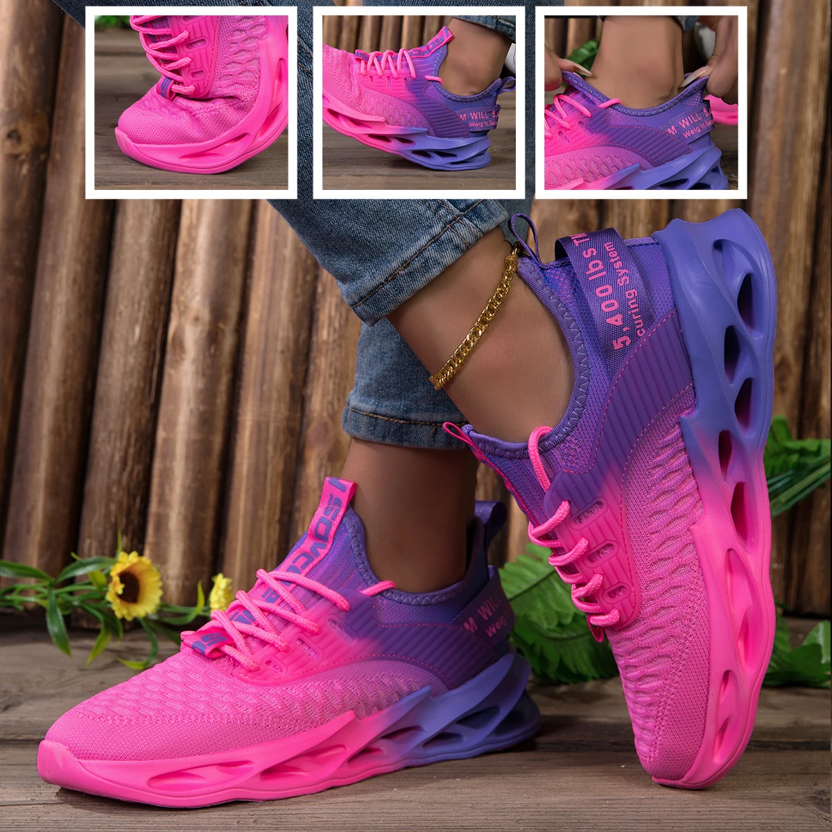 Women's Gradient Breathable Running Shoes, Lightweight Shock-absorbing Anti-slip, Stylish Versatile Sneakers for Daily Walk, Mou
Women's Gradient Breathable Running Shoes, Lightweight Shock-absorbing Anti-slip, Stylish Versatile Sneakers for Daily Walk, Mou