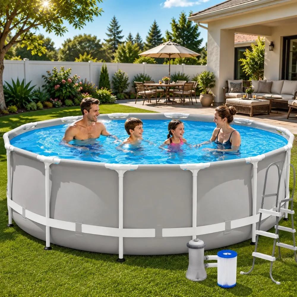 Oasis Designer 15ft x 42in Round Outdoor Pool Set w/ High-Efficiency Filter Pump Custom
Oasis Designer 15ft x 42in Round Outdoor Pool Set w/ High-Efficiency Filter Pump Custom