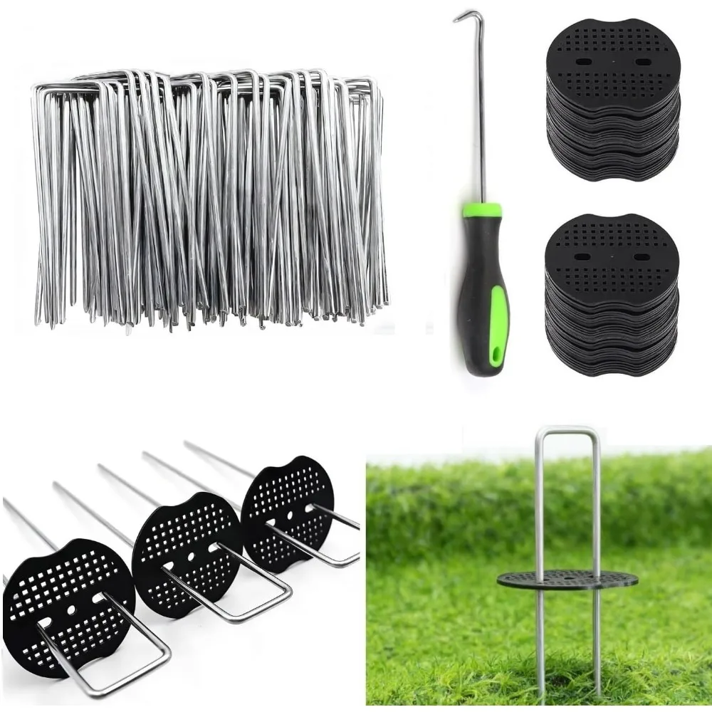 Lawn Landscape Fixing Kit U-Shaped Staples with Plastic Gasket Pick Hook Assortment for Garden Weed Barrier Artificial Turf
Lawn Landscape Fixing Kit U-Shaped Staples with Plastic Gasket Pick Hook Assortment for Garden Weed Barrier Artificial Turf