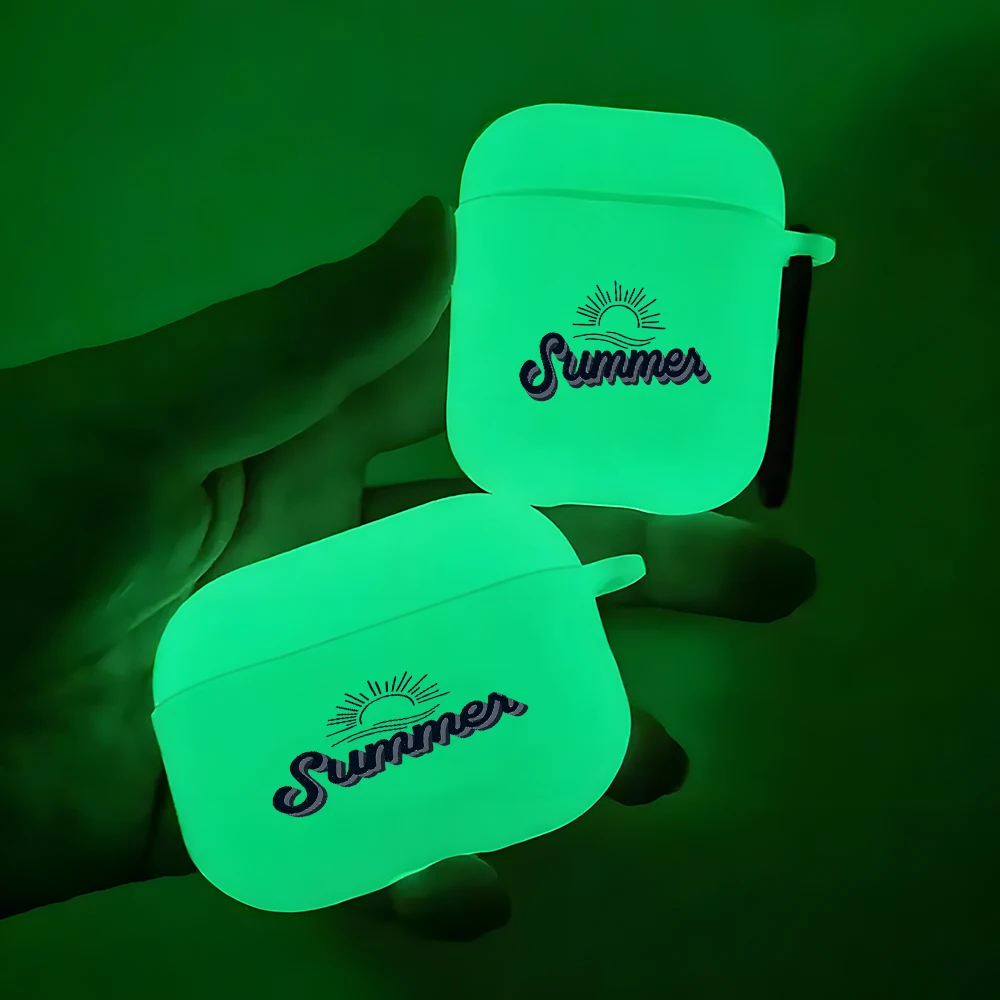 Summer Letter Night Light Luminous Silicone Earbuds Case for AirPods Pro2/Pro3/Pro Earphone Case for AirPods 4/3/2/1 Soft Cover
Summer Letter Night Light Luminous Silicone Earbuds Case for AirPods Pro2/Pro3/Pro Earphone Case for AirPods 4/3/2/1 Soft Cover