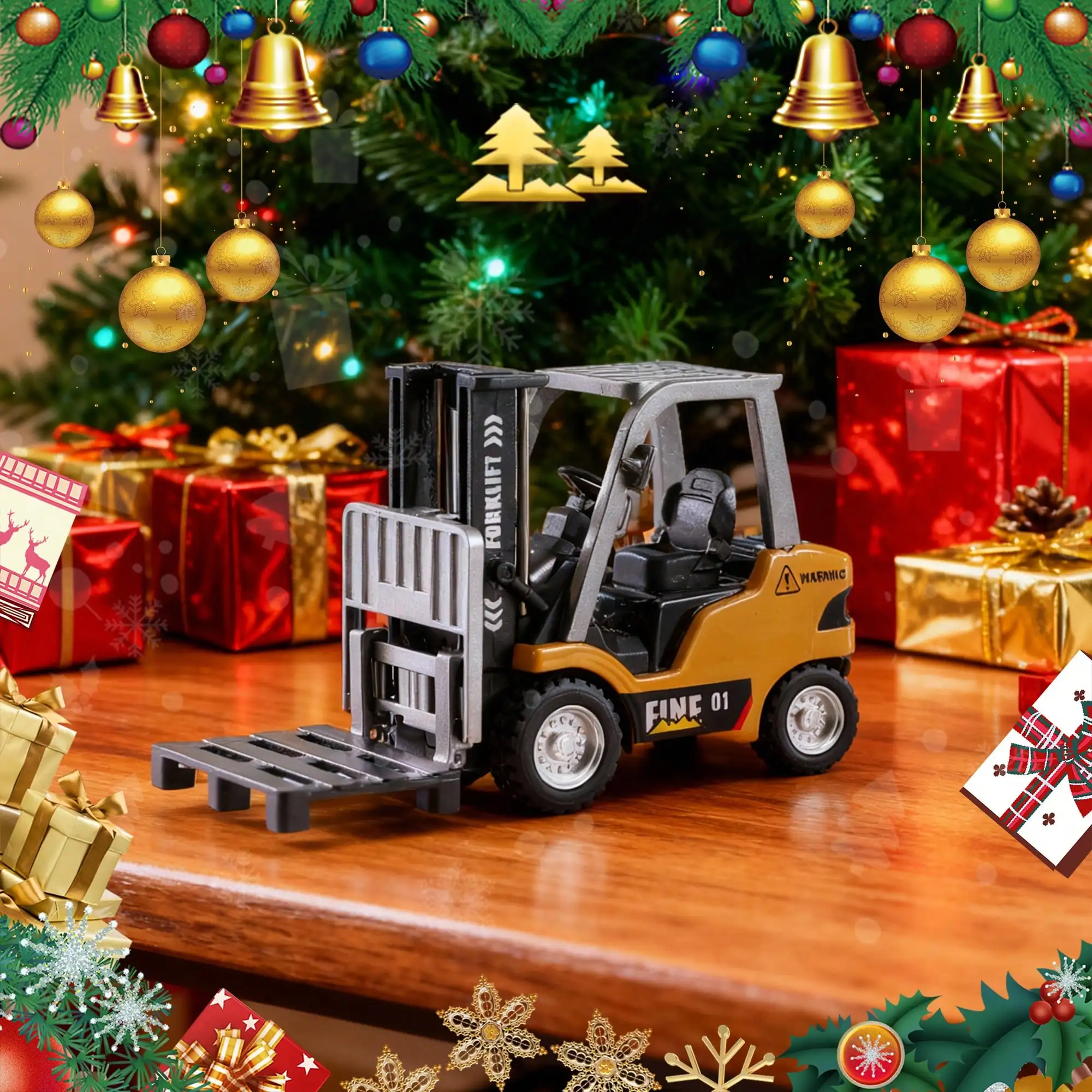 1/50 Die-Cast Metal Forklift Model, Construction Vehicle Collectible Toy with Lights & Sounds. Gift for Kids & Adults
1/50 Die-Cast Metal Forklift Model, Construction Vehicle Collectible Toy with Lights & Sounds. Gift for Kids & Adults