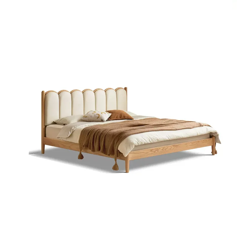 Furniture Full Solid Wood Double Bed Oak Harp Modern Simple Small Apartment Master Bedroom Queen Bed
Furniture Full Solid Wood Double Bed Oak Harp Modern Simple Small Apartment Master Bedroom Queen Bed
