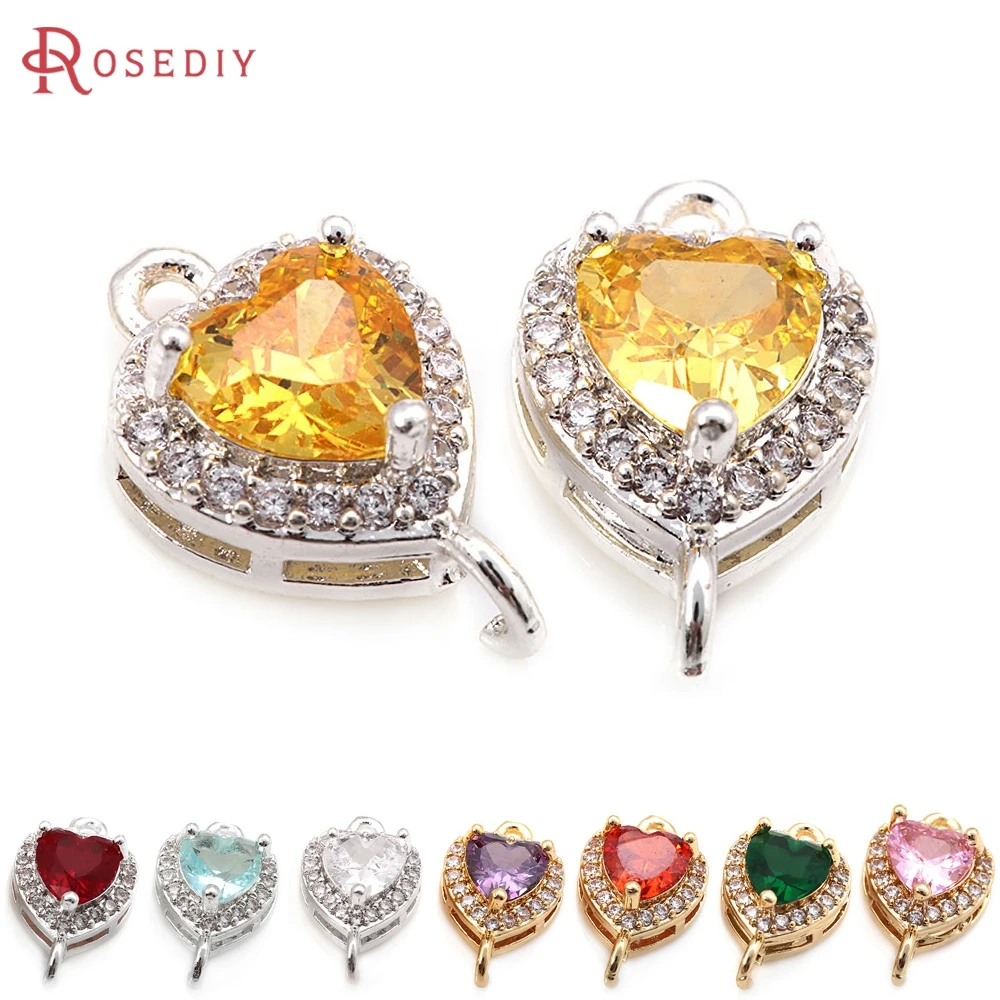 6PCS Brass 2 Holes Heart Connect Charms Pendants High Quality Diy Necklace Earrings Charms Jewelry Making Accessories
6PCS Brass 2 Holes Heart Connect Charms Pendants High Quality Diy Necklace Earrings Charms Jewelry Making Accessories