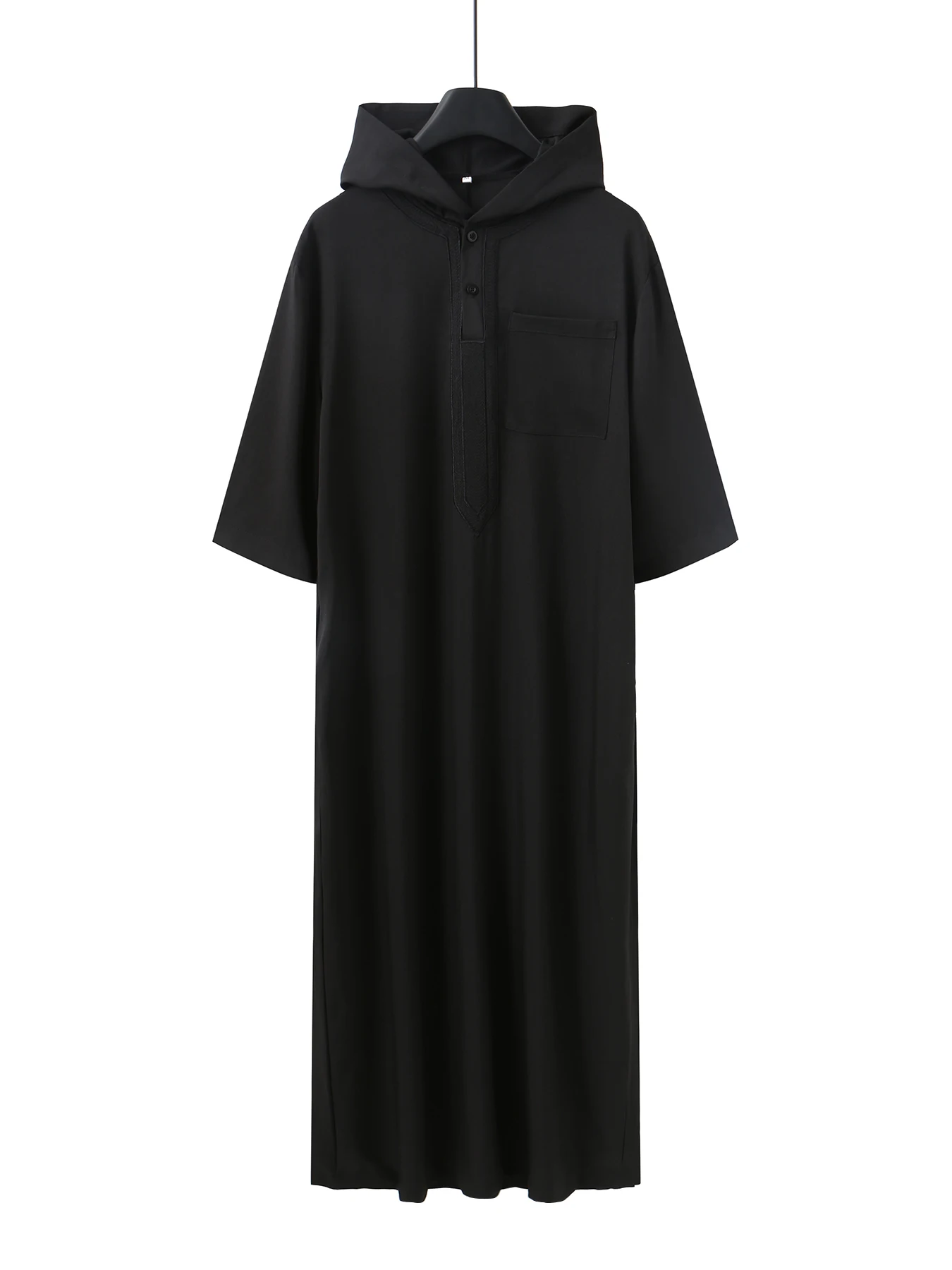 Muslim men's Thobes, short-sleeved hooded ethnic style embroidered Arabic robe, men's holiday casual traditional clothing
Muslim men's Thobes, short-sleeved hooded ethnic style embroidered Arabic robe, men's holiday casual traditional clothing