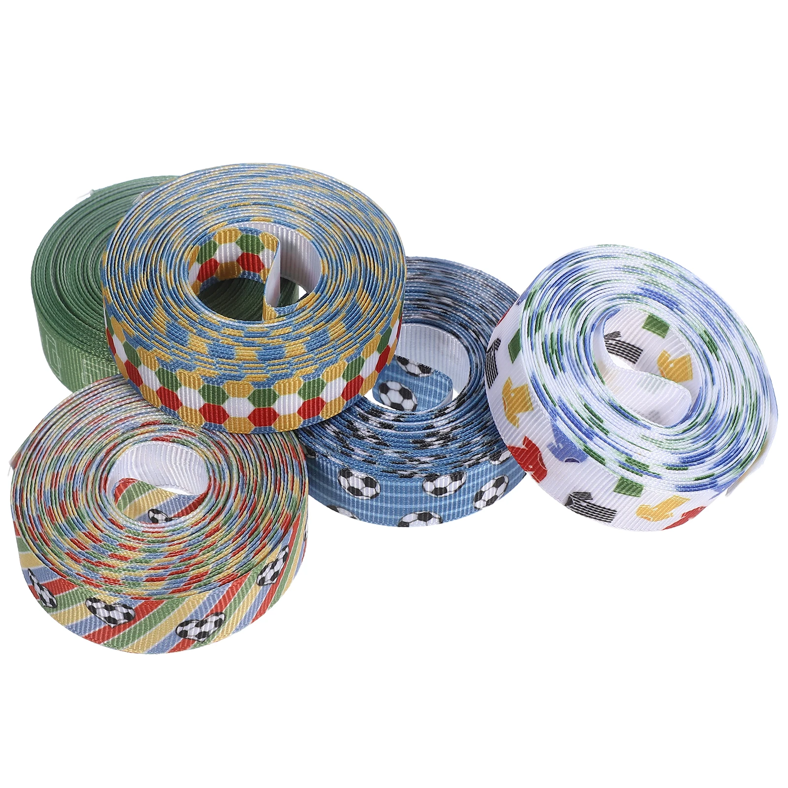 5 Pcs Soccer Party Decoration Ribbon Football Themed Sports Crafts Polyester Ball Printed DIY Supplies Wedding Invitations
5 Pcs Soccer Party Decoration Ribbon Football Themed Sports Crafts Polyester Ball Printed DIY Supplies Wedding Invitations